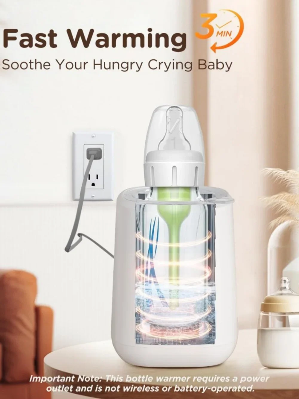 Fast Baby Bottle Warmer for Breast Milk & Formula | Newborn Essentials, Auto